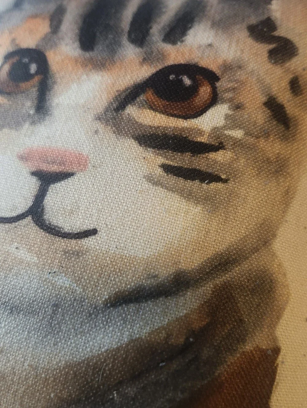 Decorative Cat Plush Pillow - Brown Tabby Design